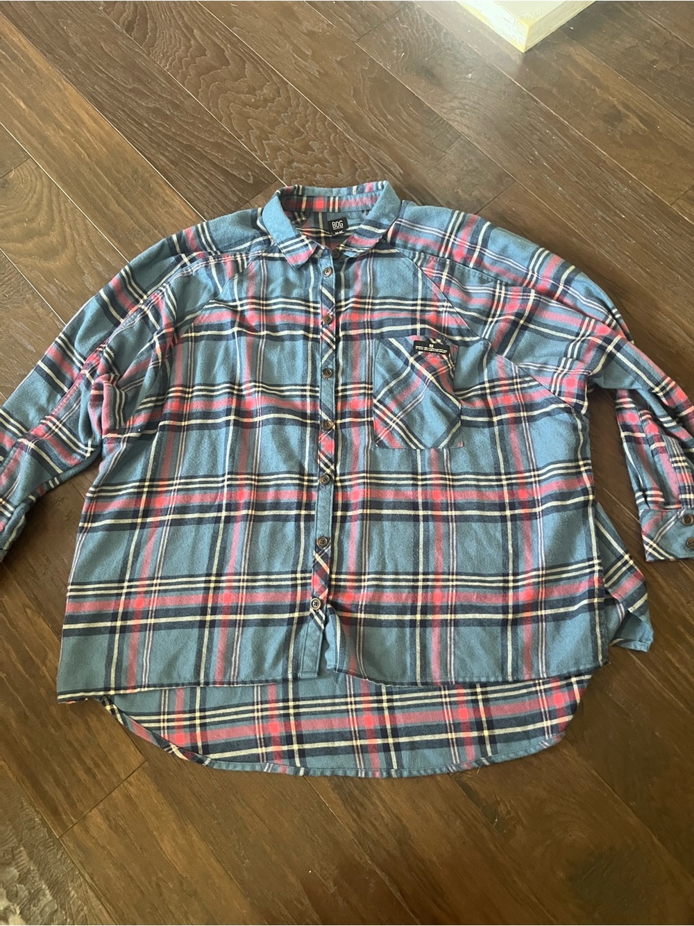 BDG/ urban outfitters Blue & red  Plaid womens  Button-Up Shirt